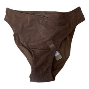 SKIMS Size XXS Mesh High Cut Brief + Bikini Panty  Jasper Brown NWT